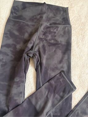 Black Tie-Dye Active Leggings